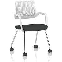 Cosmo Training Chair White Frame Bespoke Colour Seat Quest Mussel