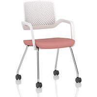 Cosmo Training Chair White Frame Bespoke Colour Seat Quest Shrimp