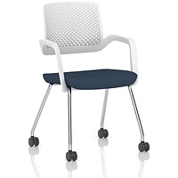 Cosmo Training Chair White Frame Bespoke Colour Seat Quest Whelk