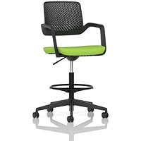 Cosmo Hi Rise Chair Black Frame Bespoke Colour Seat Myrrh Green