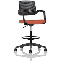 Cosmo Hi Rise Chair Black Frame Bespoke Colour Seat Quest Crab