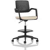 Cosmo Hi Rise Chair Black Frame Bespoke Colour Seat Quest Salt