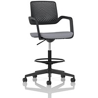 Cosmo Hi Rise Chair Black Frame Bespoke Colour Seat Quest Shell