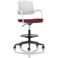 Cosmo Hi Rise Chair White Frame Bespoke Colour Seat Ginseng Chilli