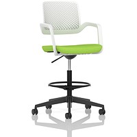 Cosmo Hi Rise Chair White Frame Bespoke Colour Seat Myrrh Green