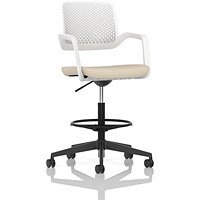 Cosmo Hi Rise Chair White Frame Bespoke Colour Seat Quest Salt