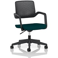 Cosmo Task Operator Chair, Black Frame, Maringa Teal