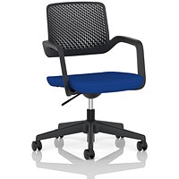 Cosmo Task Operator Chair, Black Frame, Stevia Blue