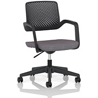 Cosmo Task Operator Chair Black Frame Bespoke Colour Seat Rivet Fuse