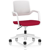 Cosmo Task Operator Chair, White Frame, Bergamot Cherry
