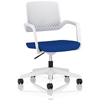 Cosmo Task Operator Chair, White Frame, Stevia Blue