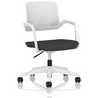 Cosmo Task Operator Chair White Frame Bespoke Colour Seat Quest Mussel
