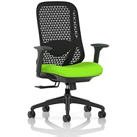 Prism Mesh Back Chair, Height Adjustable Arms, Myrrh Green