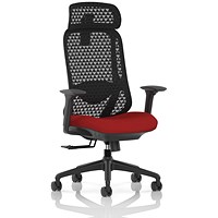 Prism Mesh Back Chair, Headrest, Height Adjustable Arms, Bergamot Cherry