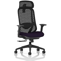 Prism Mesh Back Chair, Headrest, Height Adjustable Arms, Tansy Purple
