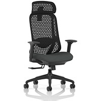 Prism Mesh Back Chair, Headrest, Height Adjustable Arms, Quest Mussel