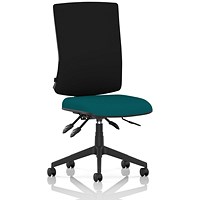 Orlena High Black Back Task Operator Chair, Maringa Teal