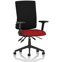 Orlena High Black Back Task Operator Chair, Height Adjustable Arms, Bergamot Cherry