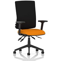 Orlena High Black Back Task Operator Chair, Height Adjustable Arms, Senna Yellow