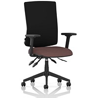 Orlena High Black Back Task Operator Chair, Height Adjustable Arms, Rivet Forge