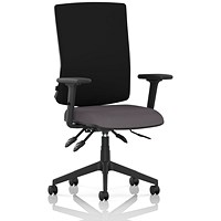 Orlena High Black Back Task Operator Chair, Height Adjustable Arms, Rivet Fuse