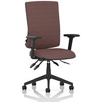 Orlena High Back Task Operator Chair, Height Adjustable Arms, Rivet Forge