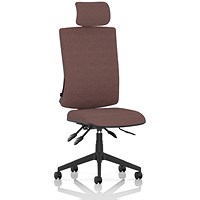 Orlena High Back Task Operator Chair, Headrest, Rivet Forge