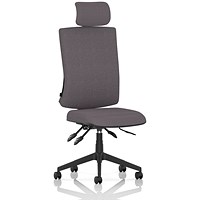 Orlena High Back Task Operator Chair, Headrest, Rivet Fuse