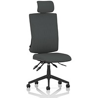 Orlena High Back Task Operator Chair, Headrest, Quest Mussel