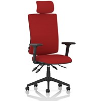Orlena High Back Task Operator Chair, Headrest, Height Adjustable Arms, Bergamot Cherry