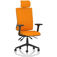 Orlena High Back Task Operator Chair, Headrest, Height Adjustable Arms, Senna Yellow
