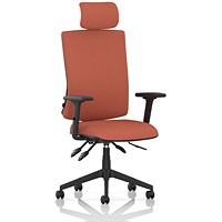 Orlena High Back Task Operator Chair, Headrest, Height Adjustable Arms, Quest Crab