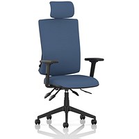 Orlena High Back Task Operator Chair, Headrest, Height Adjustable Arms, Quest Limpet