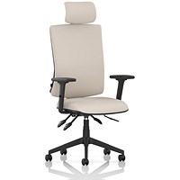 Orlena High Back Task Operator Chair, Headrest, Height Adjustable Arms, Quest Salt