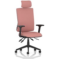 Orlena High Back Task Operator Chair, Headrest, Height Adjustable Arms, Quest Shrimp