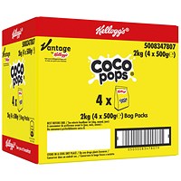Kellogg's Coco Pops Bag, 500g, Pack of 4 Kellogg's Coco Pops Bag, 500g, Pack of 4