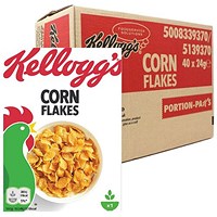 Kellogg's Corn Flakes Portion Packs, 24g, Pack of 40 Kellogg's Corn Flakes Portion Packs, 24g, Pack of 40