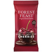 Forest Feast Belgian Dark Chocolate Sour Cherries Impulse, 40g, Pack of 12