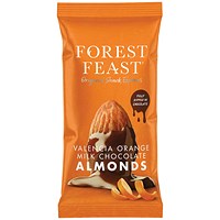 Forest Feast Valencia Orange Milk Chocolate Almonds Impulse, 40g, Pack of 12