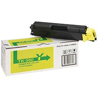 Kyocera TK-580Y Yellow Laser Toner Cartridge