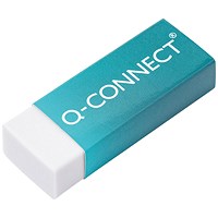 Q-Connect Plastic Eraser White (Pack of 20)