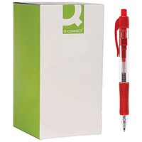 Q-Connect Retractable Ballpoint Pen Medium Red (Pack of 10)