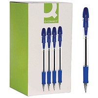 Q-Connect Delta Ballpoint Pen Medium Blue (Pack of 12)
