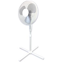 Q-Connect 16 Inch/406mm Pedestal Fan White