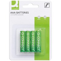 Q-Connect AAA Batteries, Pack of 4 Q-Connect AAA Batteries, Pack of 4
