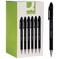 Q-Connect Lamda Ballpoint Pen, Black, Pack of 12