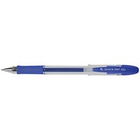 Q-Connect Quick Dry Gel Pen Medium Blue (Pack of 12)