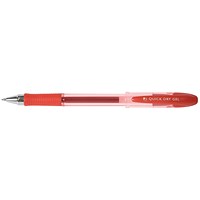 Q-Connect Quick Dry Gel Pen Medium Red (12 Pack)