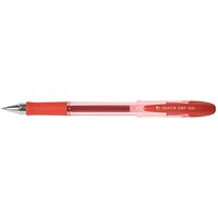 Q-Connect Quick Dry Gel Pen Medium Red (Pack of 12)