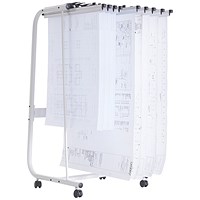 Q-Connect Mobile Plan Storage Trolley, Large, Up to A0